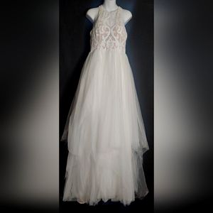 Bariano White Formal Gown